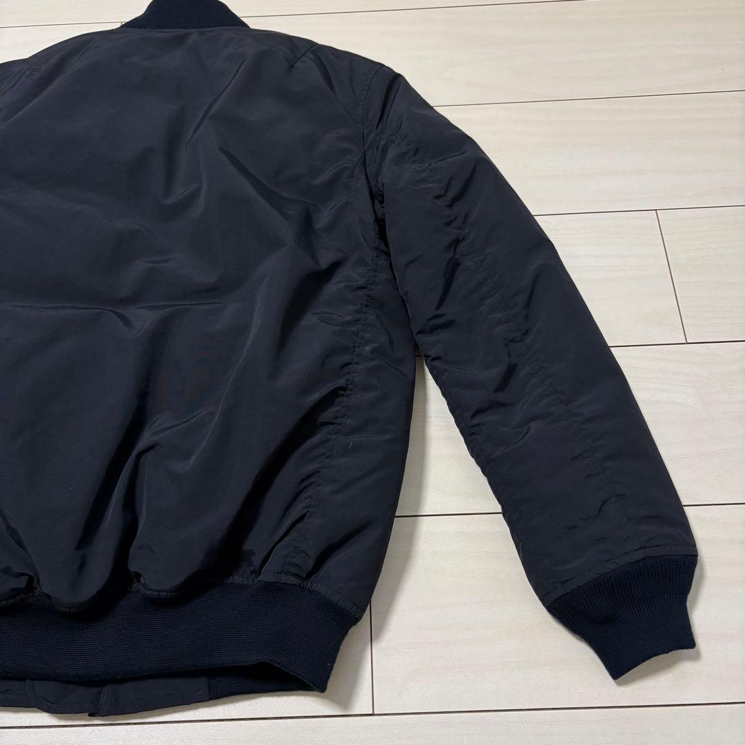 LANDS'END　スコールボンバージャケット　撥水　MA-1　短丈　ブラック