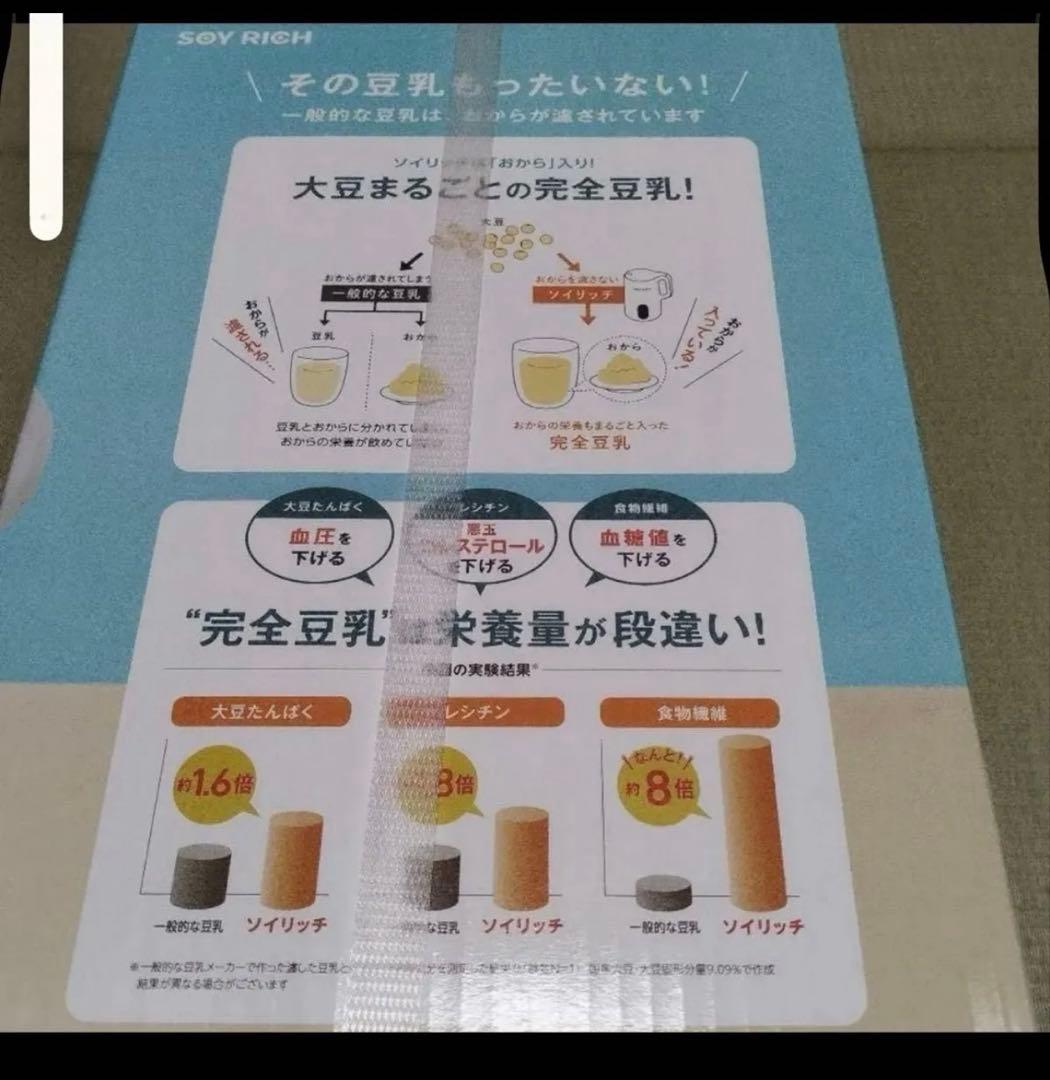 みっちゃん【新品未開封】ソイリッチ　SOY RICH 完全豆乳メーカー