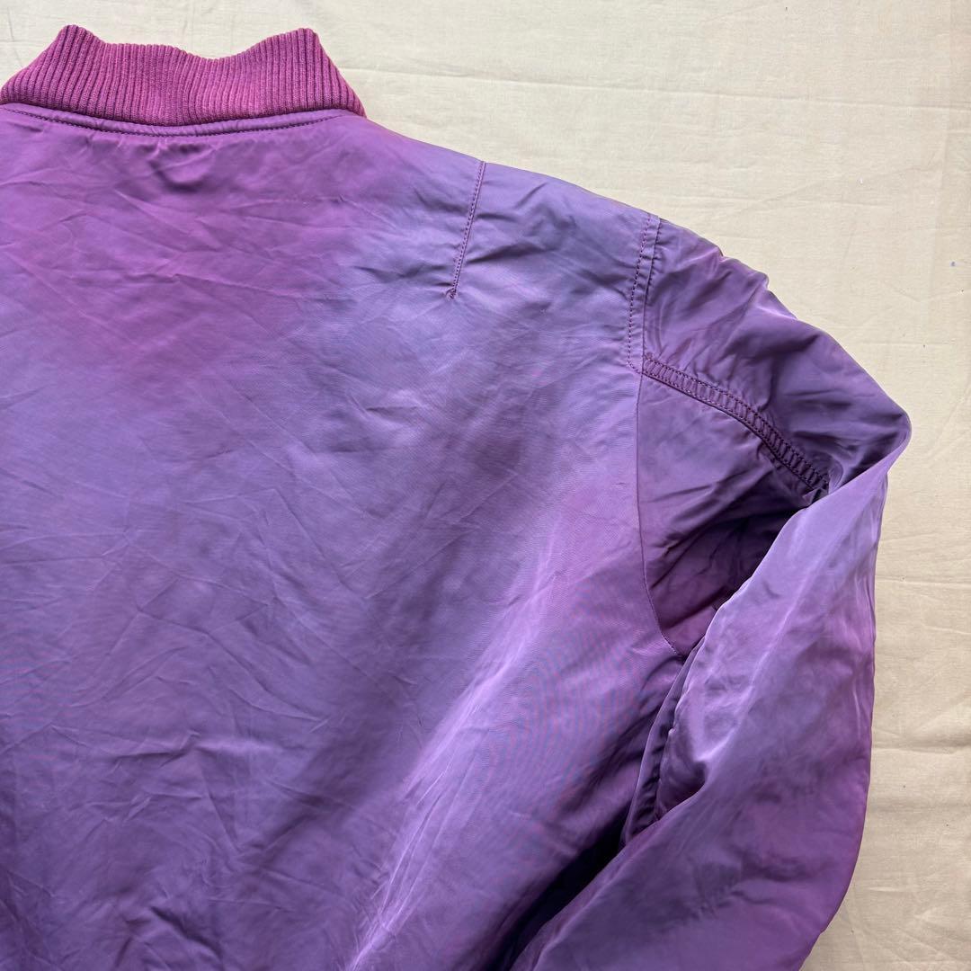 ALPHA INDUSTRIES MA-1 バーガンディ レッド　XL 後付