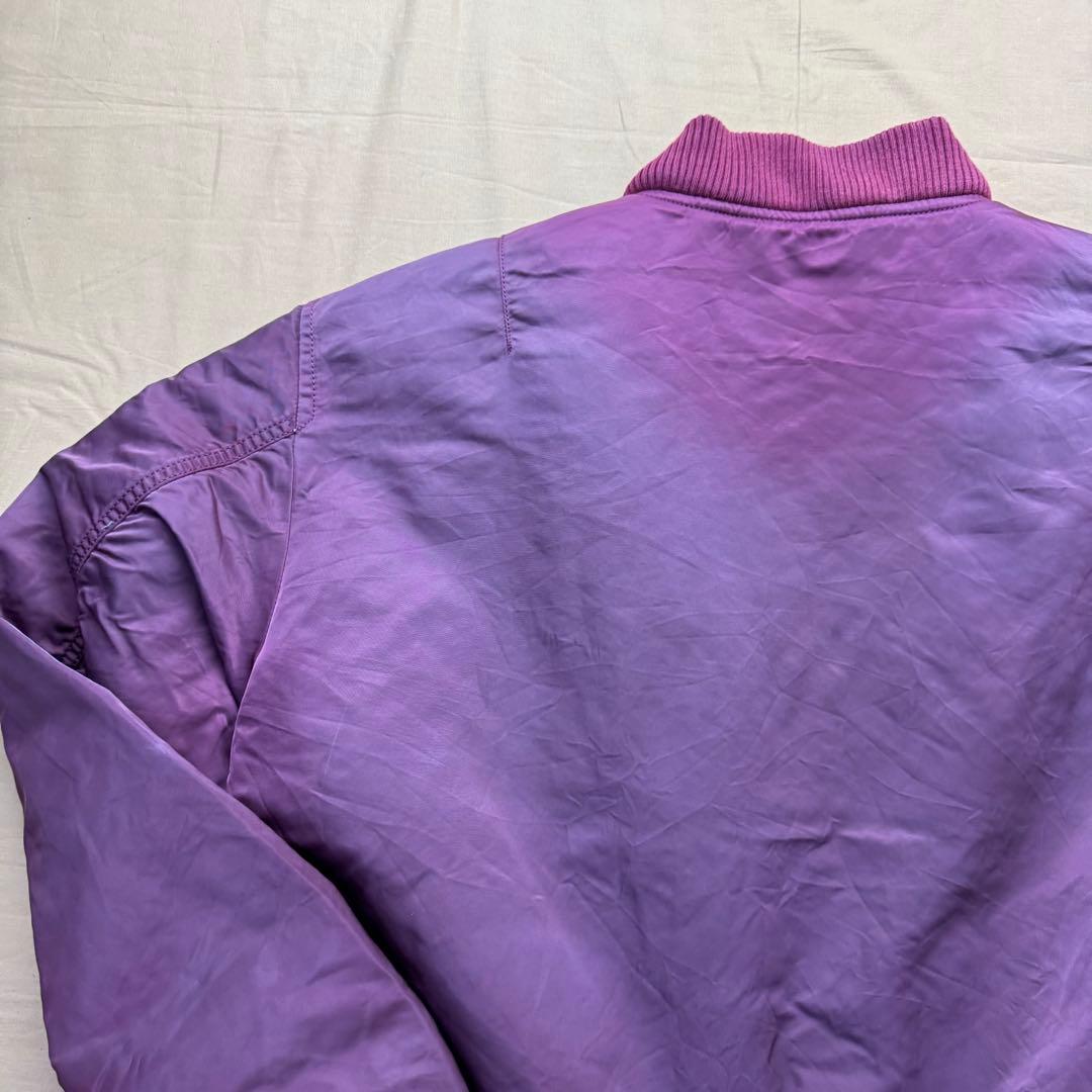 ALPHA INDUSTRIES MA-1 バーガンディ レッド　XL 後付