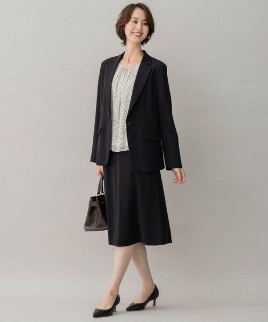 自由区　美品　4万　ダブルフェイススーティングテーラードジャケット　ブラック