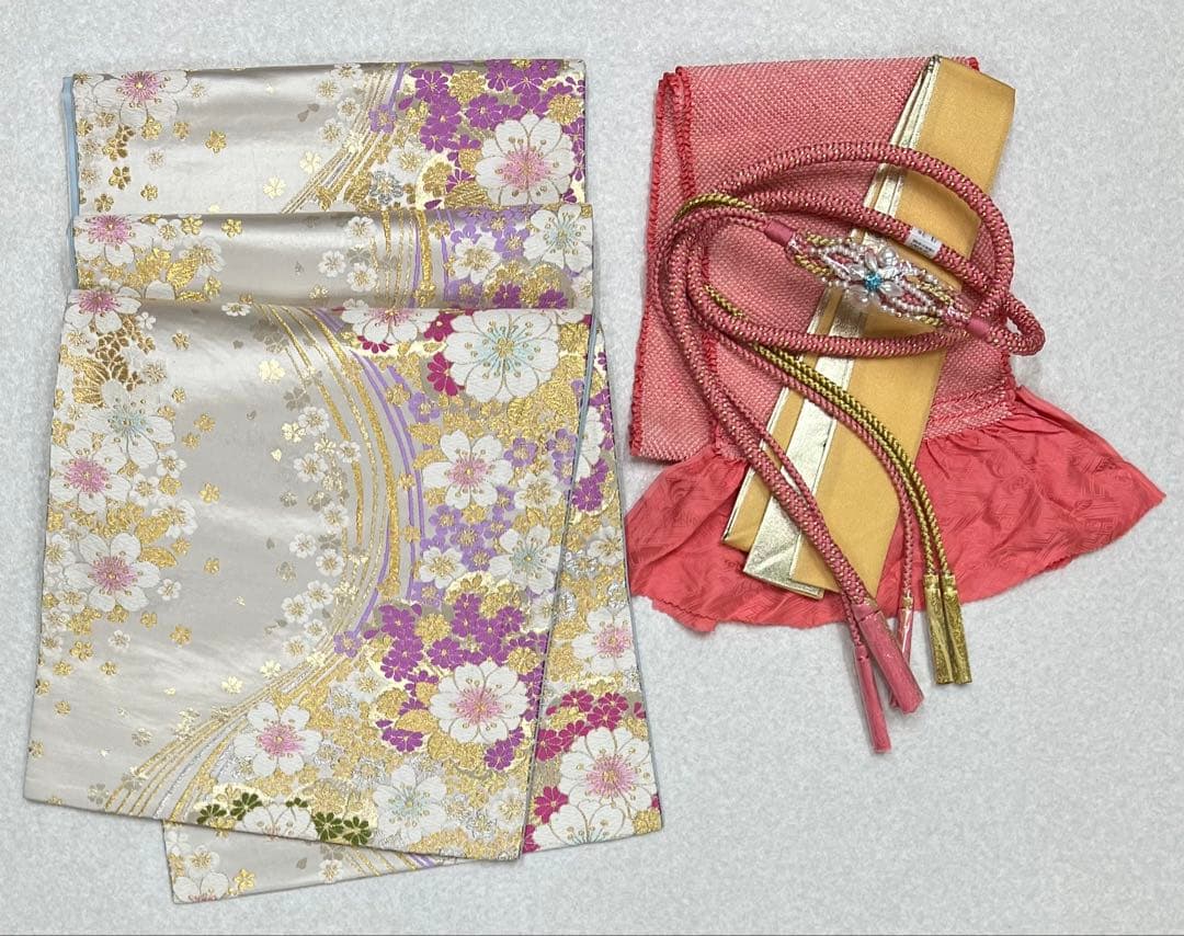 振り袖　フルセット　別誂長襦袢　ブラウン　成人結婚式　金彩加工　刺繍入り　772