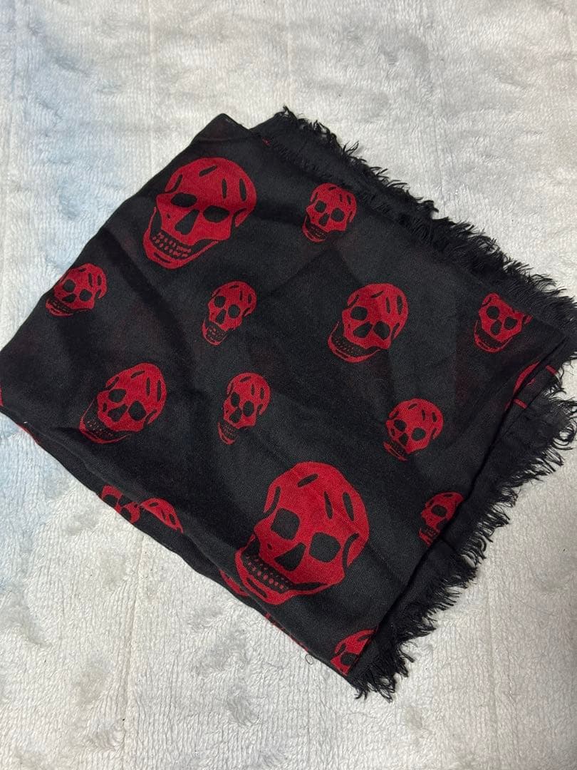 小物 Alexander McQueen Red Skull Scarf