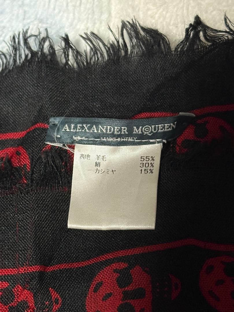 小物 Alexander McQueen Red Skull Scarf