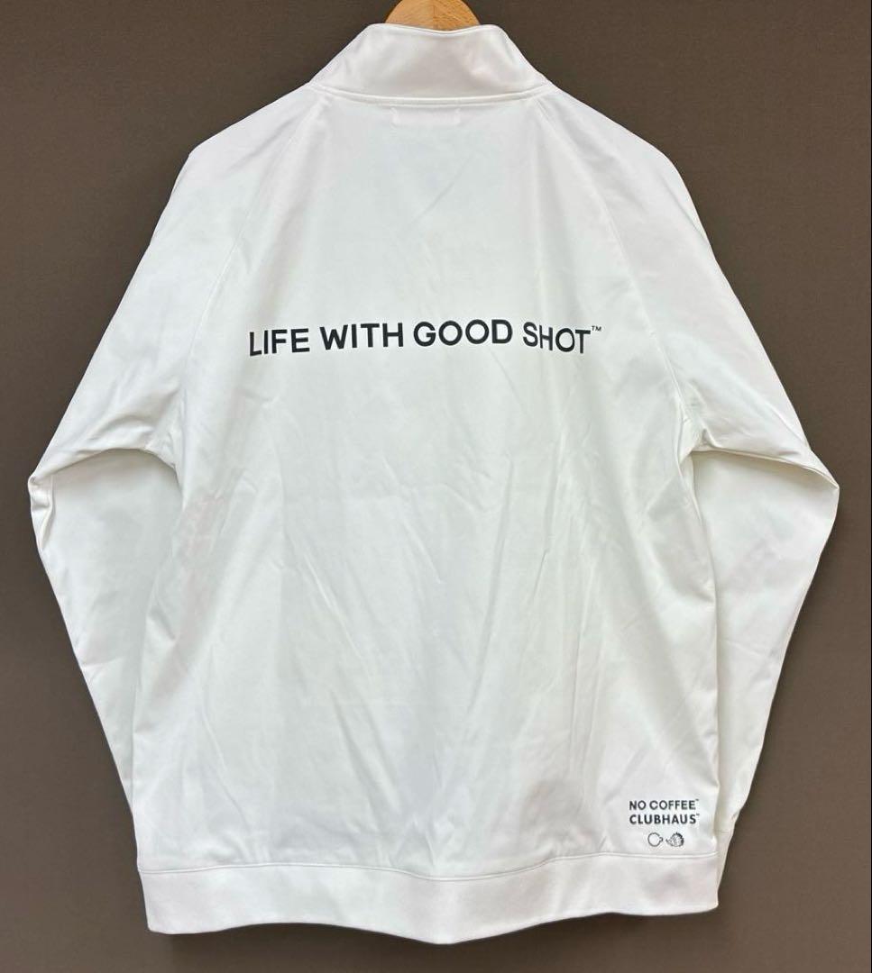 NO COFFEE×CLUBHAUS \"NO GOLF\" ハーフジップ ホワイト