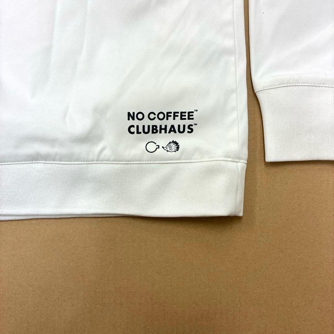 NO COFFEE×CLUBHAUS \"NO GOLF\" ハーフジップ ホワイト