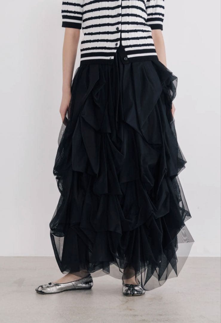 THE TOE IRIS TULLE SKIRT ブラック S