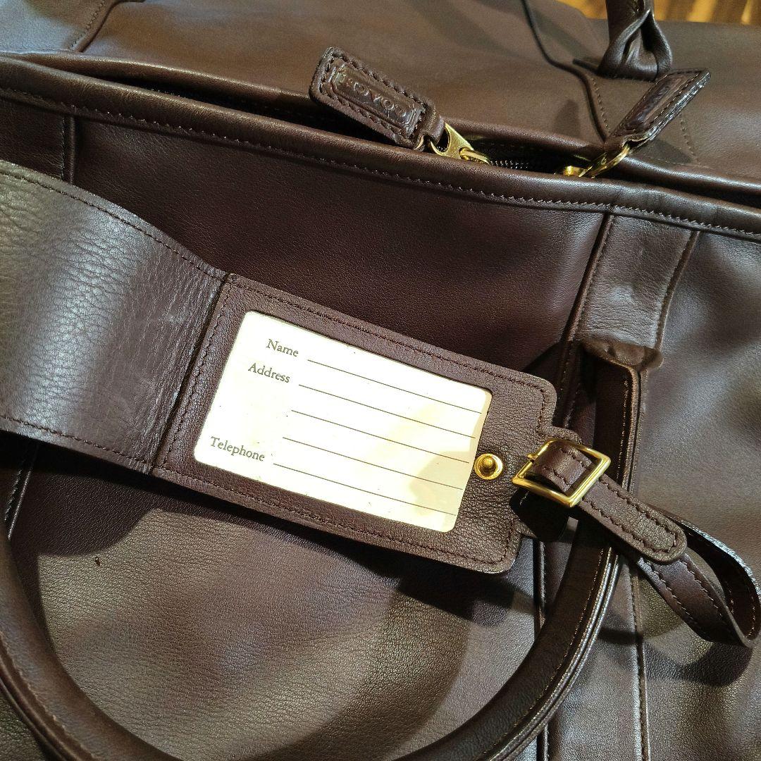オールドCOACH★0596レザー大型ボストンバッグ★ブラウン