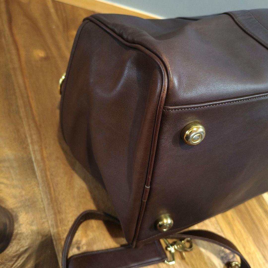 オールドCOACH★0596レザー大型ボストンバッグ★ブラウン