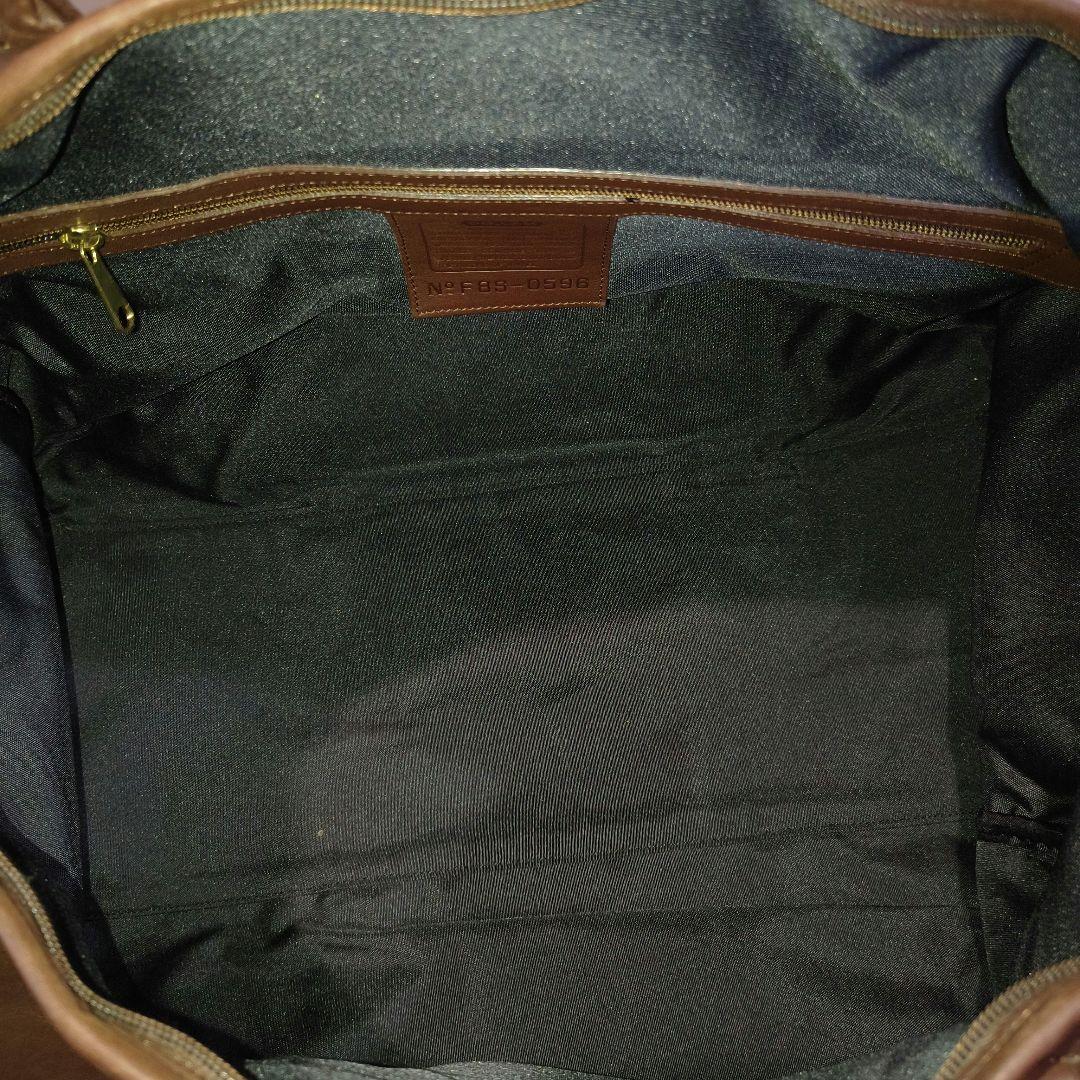 オールドCOACH★0596レザー大型ボストンバッグ★ブラウン