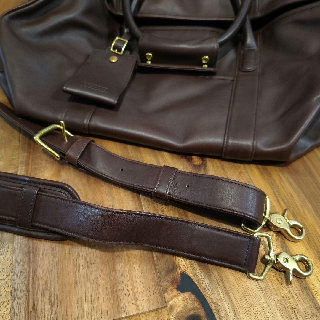 オールドCOACH★0596レザー大型ボストンバッグ★ブラウン
