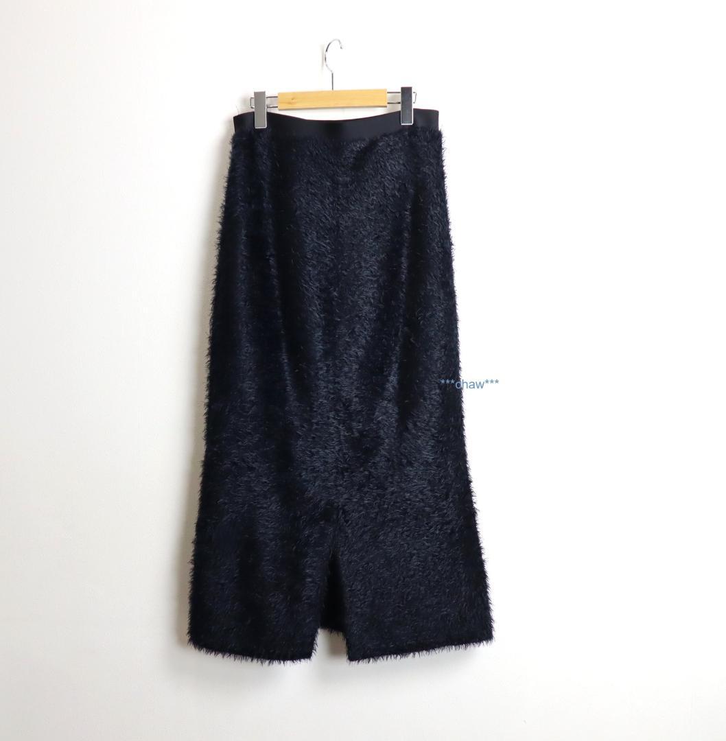 theory luxe 25AW 雑誌掲載 ペンシル シャギー スカート 黒