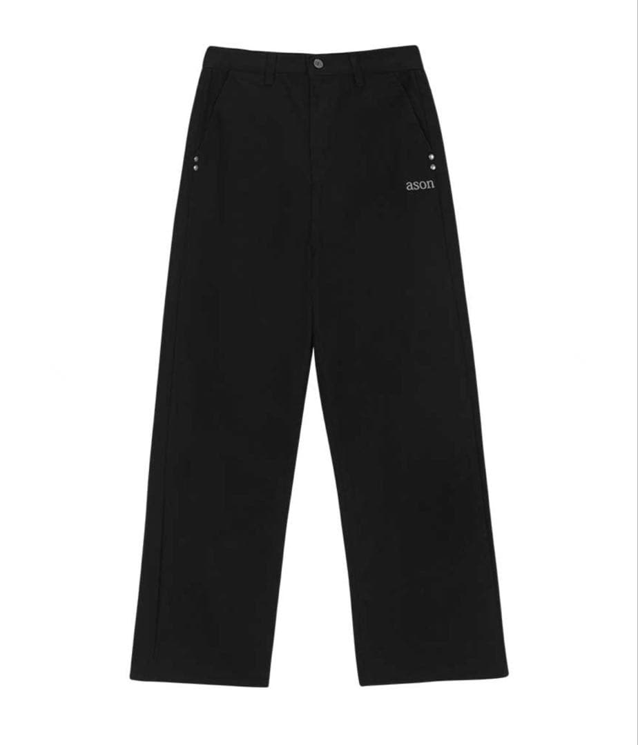 ASON ブラック ワイドパンツ S シズニルック