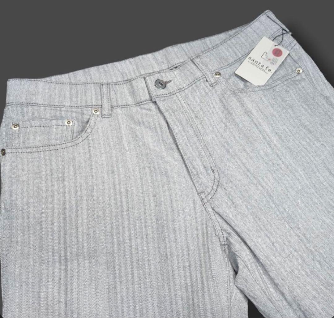 サンタフェ Santa Fe ヘリンボーン柄 ストレッチパンツ50サイズ