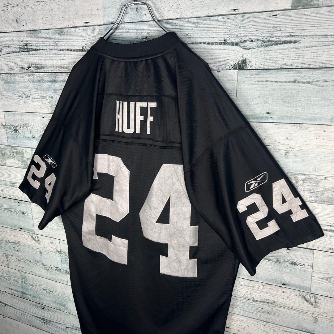 リーボック NFL 全刺繍 レイダース アメフトゲームシャツ XL 5261