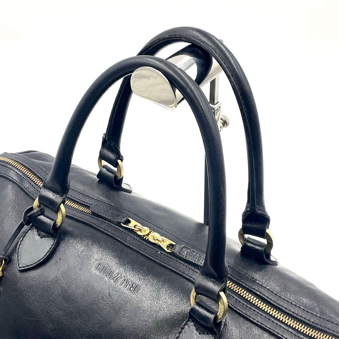 【美品】ゴールドファイル ボストンバッグ オールレザー ドイツ製 最高級 メンズ