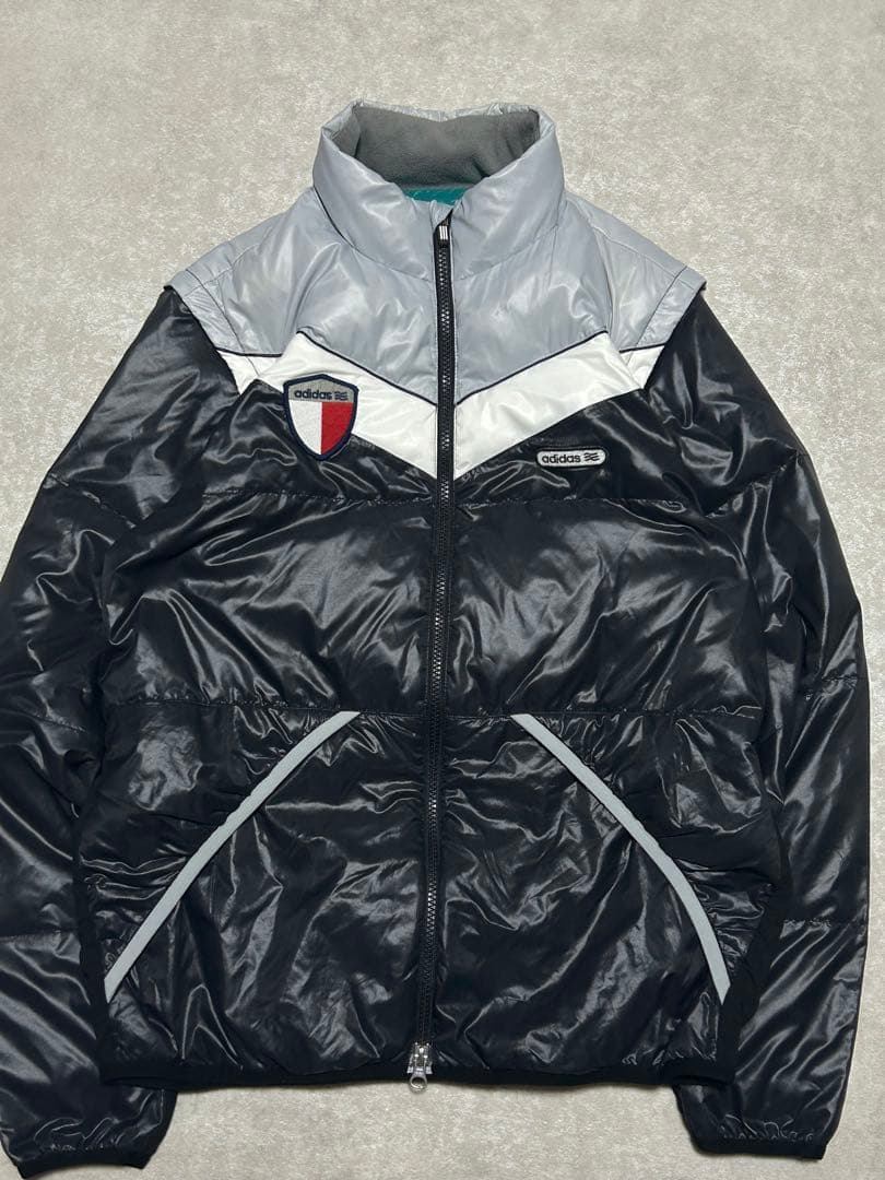 極美品 adidas ゴルフ 2WAYダウンジャケット ブルゾン ベスト M