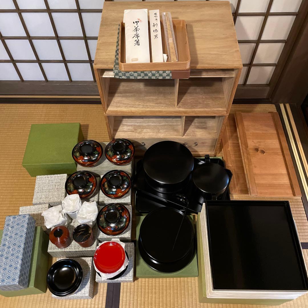 amefuri‼️ 茶道具「木製」『懐石道具』セット一式『茶会席揃』一式