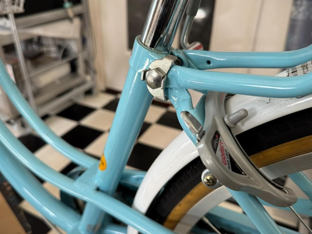 ◇子供用自転車 22インチ 子供自転車 LEDオートライト パステルブルー◇