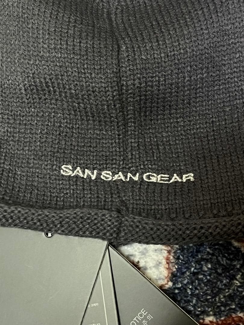 【即日発送】sansan gear サンサンギア　ビーニー　ニット帽　グレー