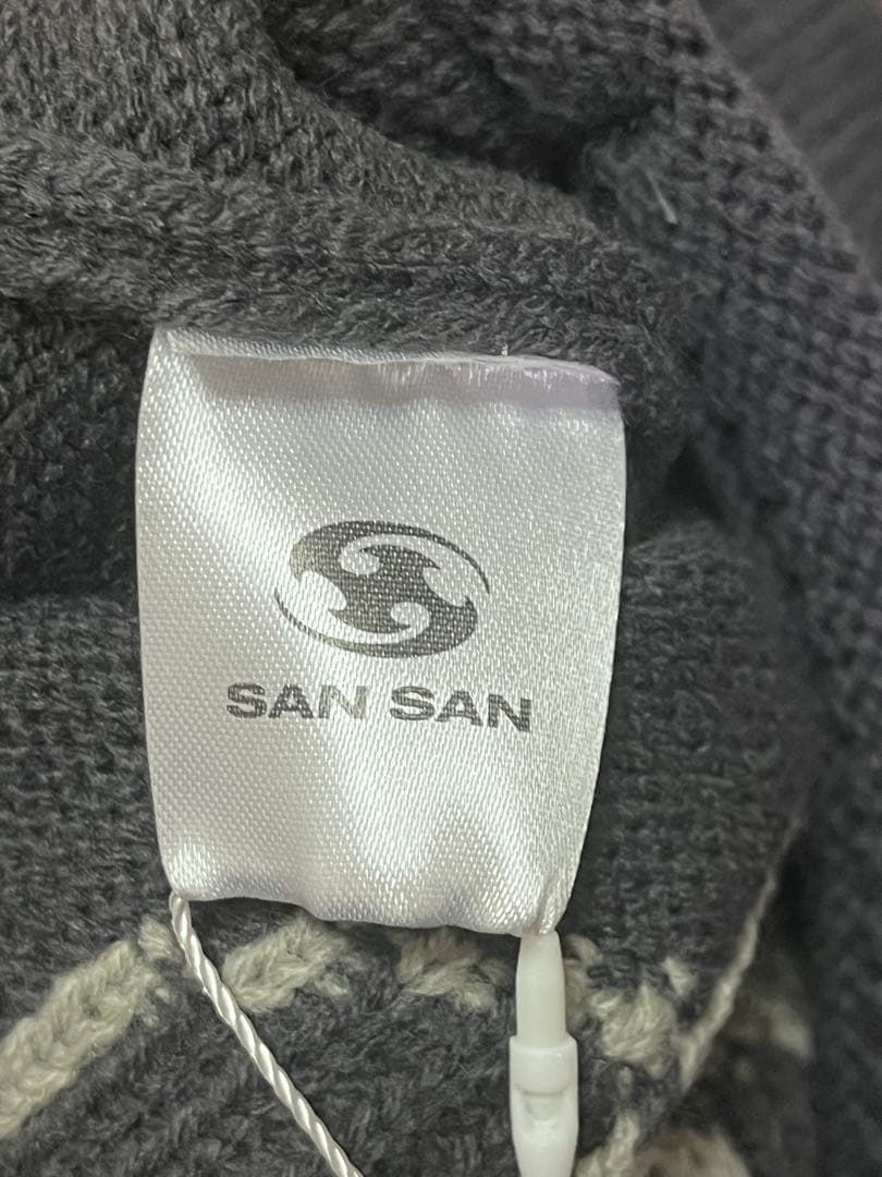 【即日発送】sansan gear サンサンギア　ビーニー　ニット帽　グレー
