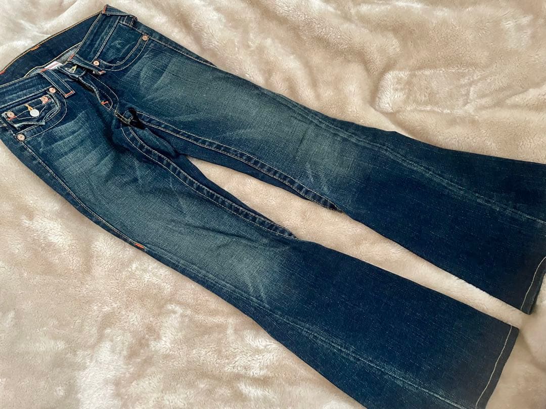 USA製/23/極美品/TRUE RELIGION/ブーツカット/フレアパンツ
