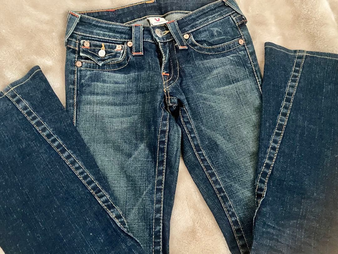 USA製/23/極美品/TRUE RELIGION/ブーツカット/フレアパンツ