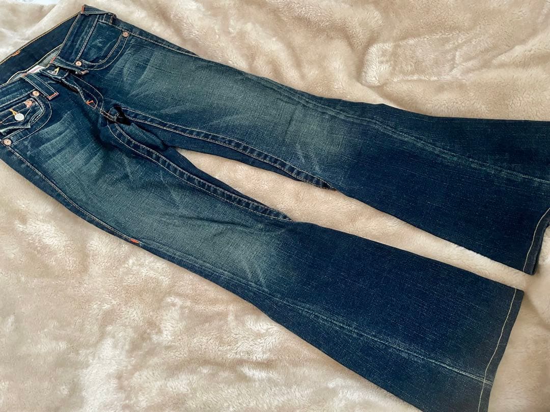 USA製/23/極美品/TRUE RELIGION/ブーツカット/フレアパンツ