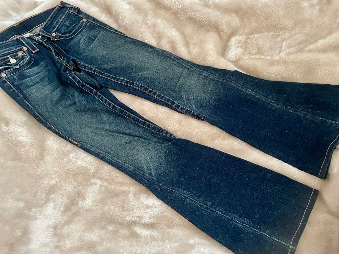 USA製/23/極美品/TRUE RELIGION/ブーツカット/フレアパンツ