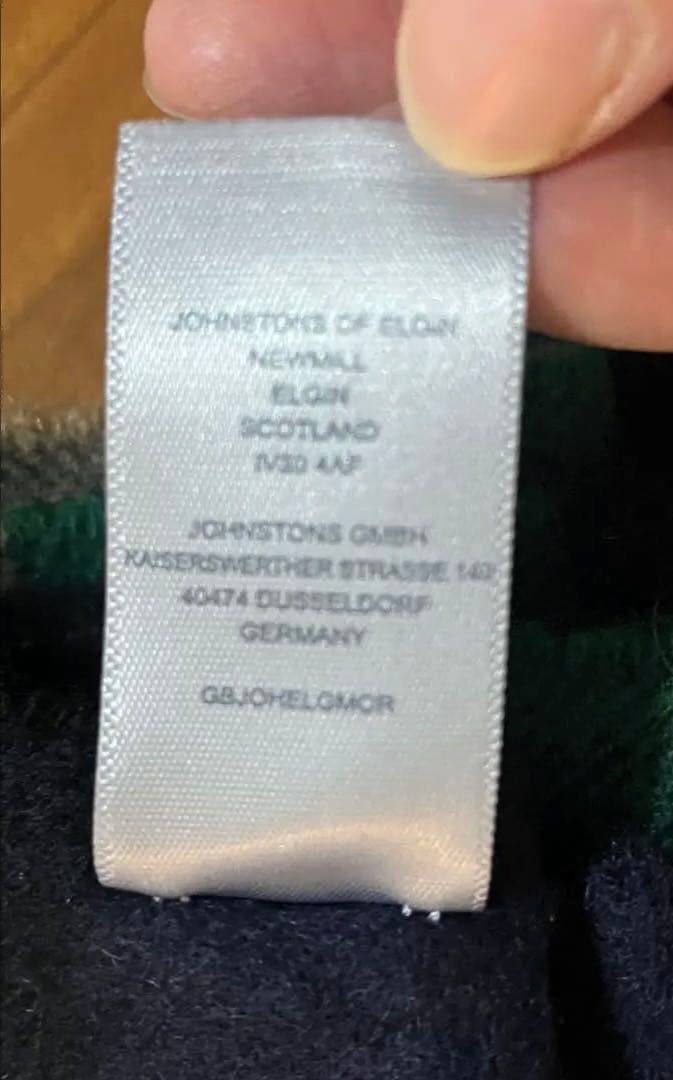 Johnstons of Elgin 大判ストール ニューブラックウォッチ
