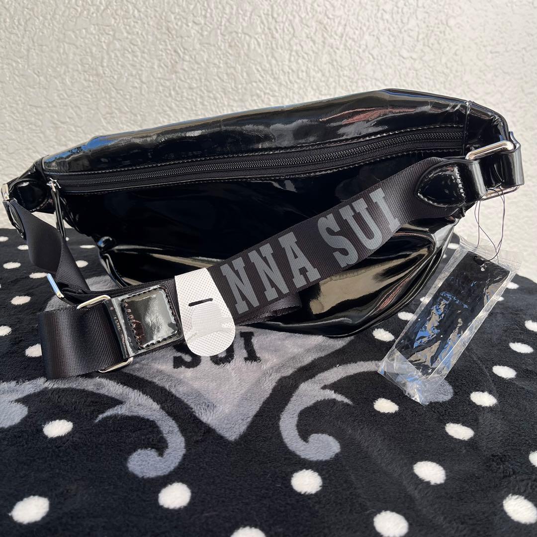 ANNA SUI ブラック ボディバッグ スタッズ付き