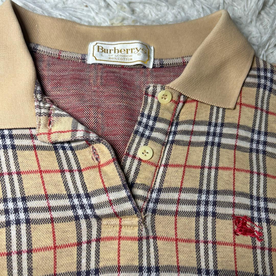 美品✨ BURBERRY ポロシャツ コットン　ノバチェック　ホースロゴ