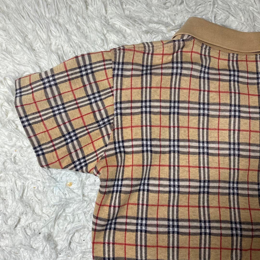 美品✨ BURBERRY ポロシャツ コットン　ノバチェック　ホースロゴ