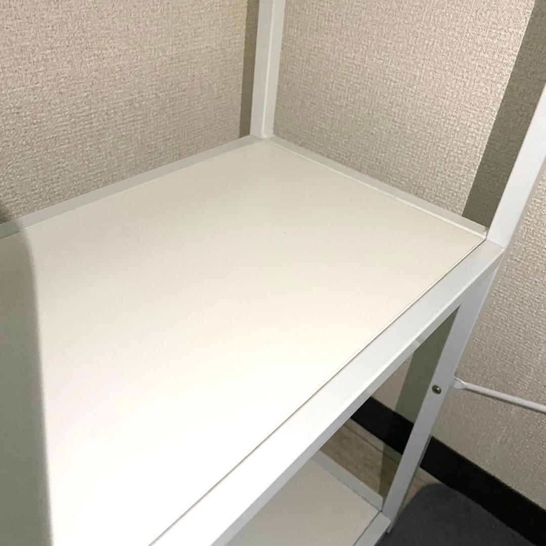 【中古美品】(※値下げ不可)アイリスプラザ L字デスク(ホワイト)