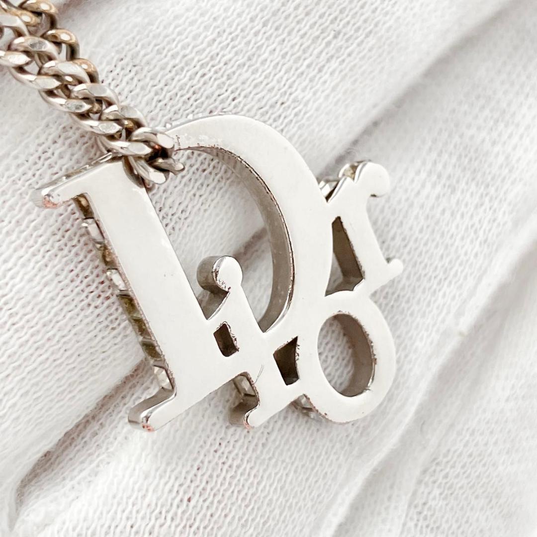 ディオール dior CD ロゴ ネックレス ペンダント シルバー Y749