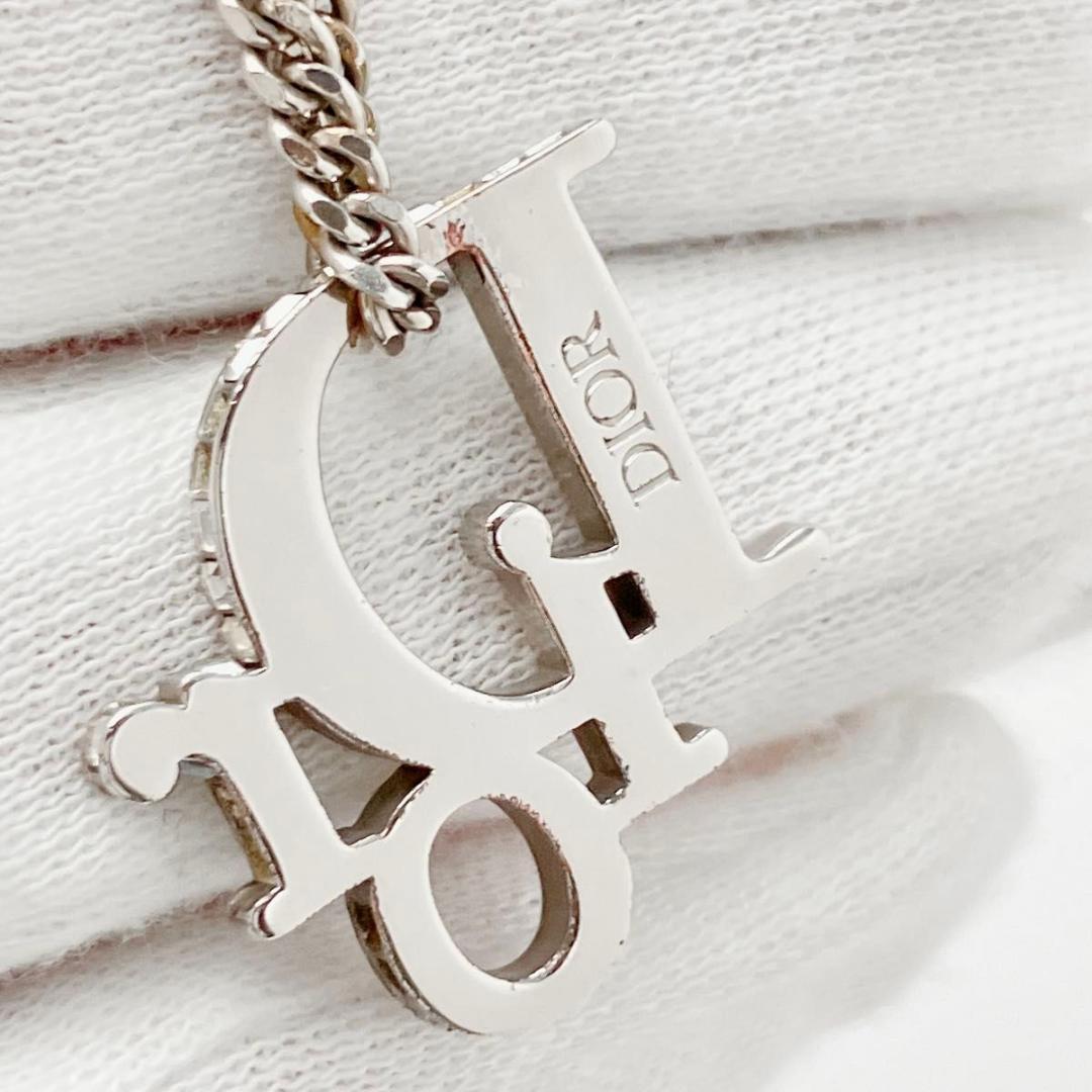 ディオール dior CD ロゴ ネックレス ペンダント シルバー Y749