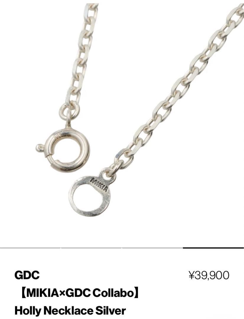 アクセサリー MIKIAxGDC collabo holly necklace