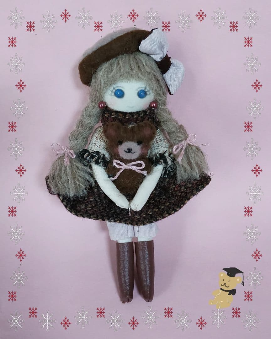 ドールチャーム　バッグ　ハンドメイド　人形