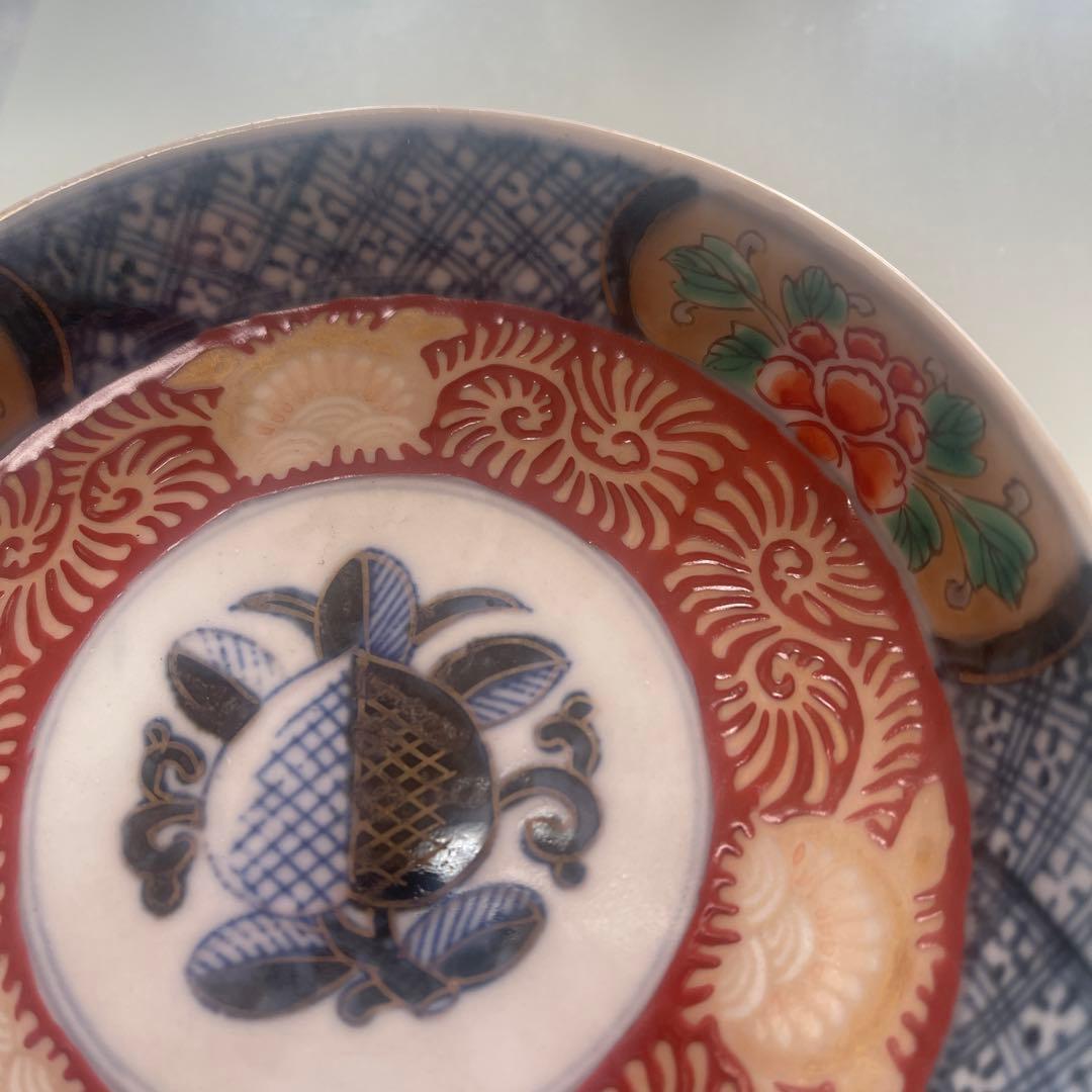 幕末　古伊万里　皿3客 金襴手