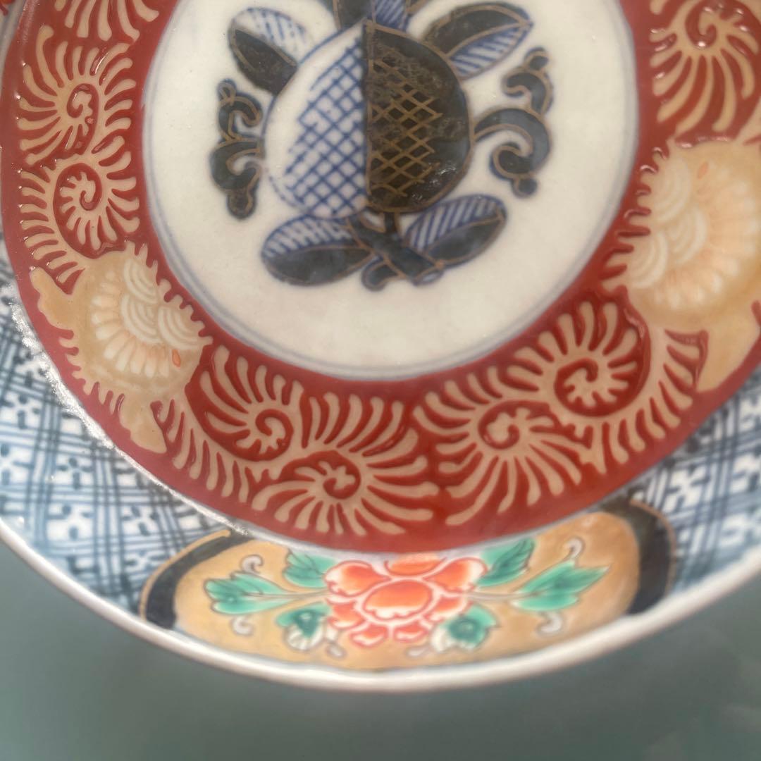 幕末　古伊万里　皿3客 金襴手