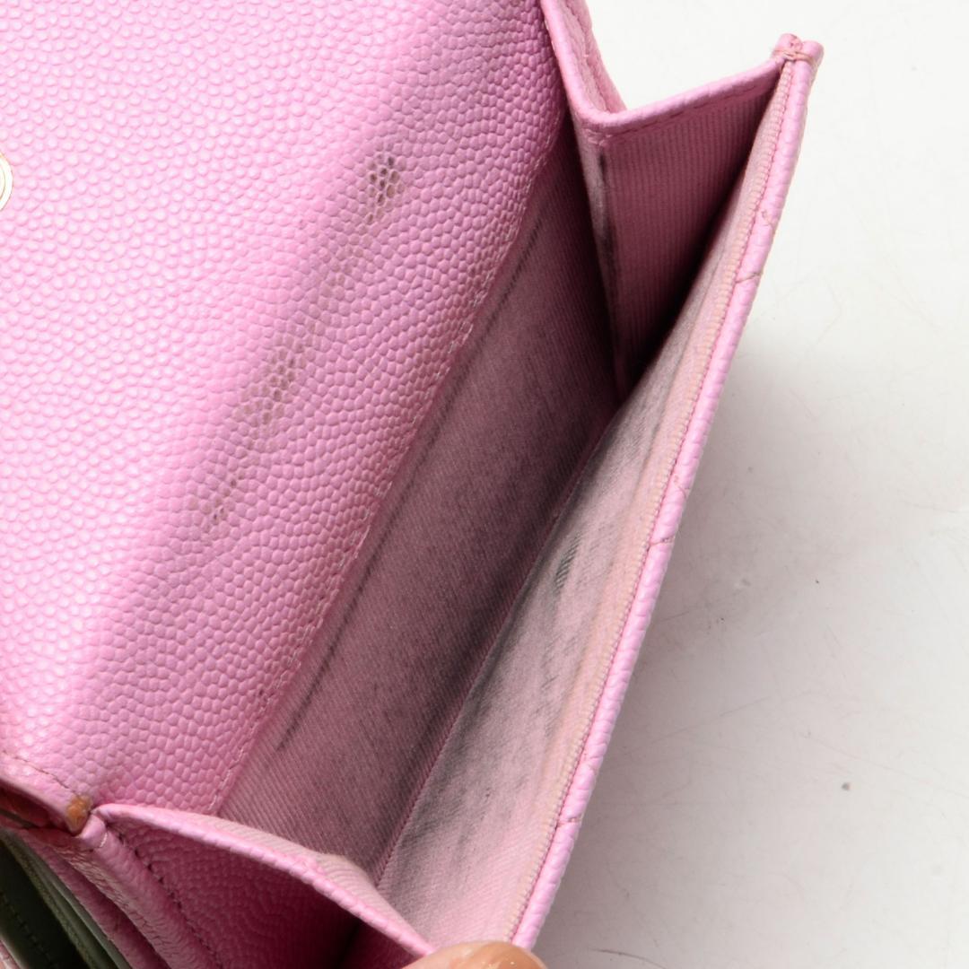 L*d様 CHANEL　スモールウォレット　ピンク　ミントグリーン　三つ折り財布