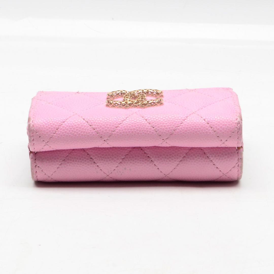 L*d様 CHANEL　スモールウォレット　ピンク　ミントグリーン　三つ折り財布