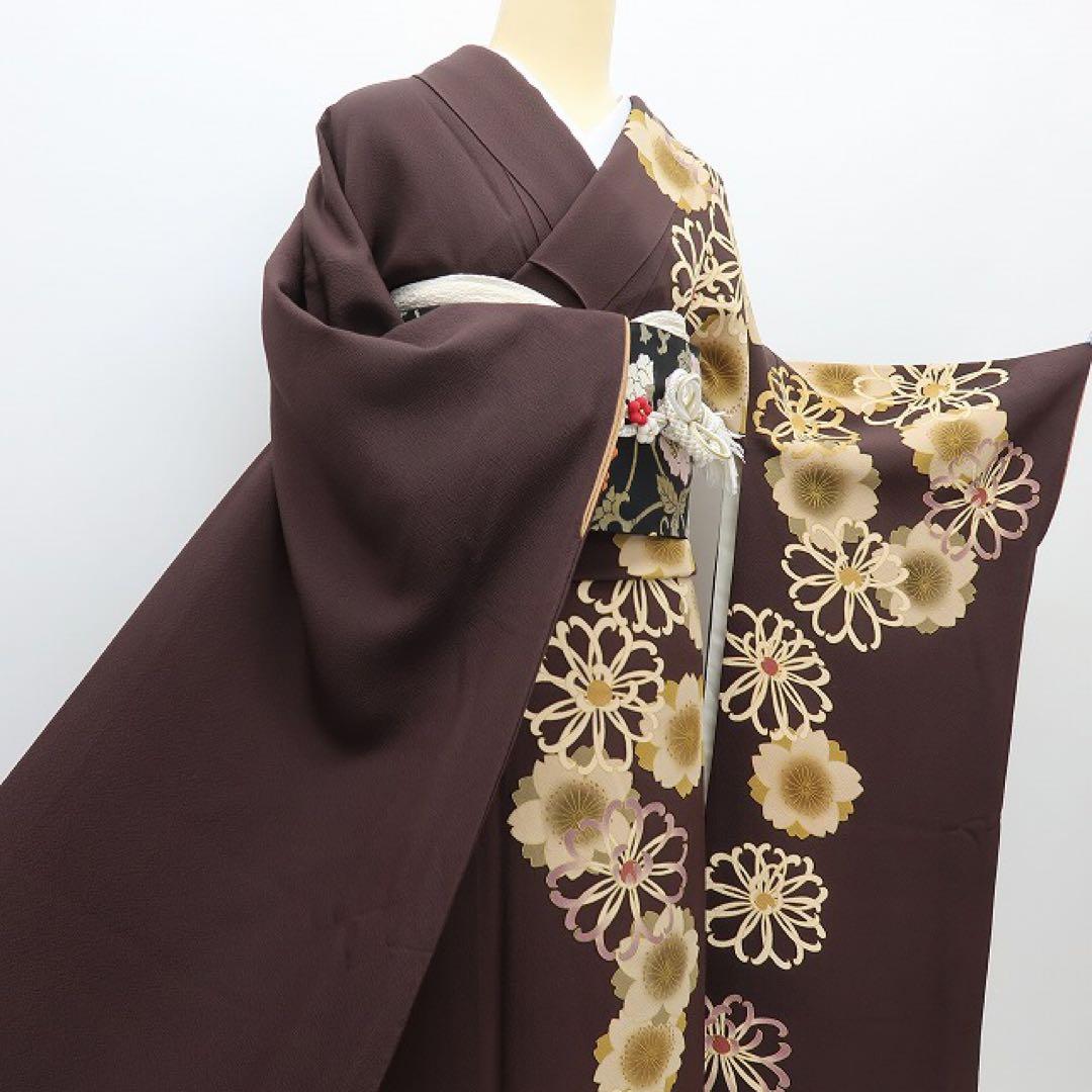 美品 正絹 やまと誂製 コムサ トールサイズ 振袖 着物 A3768