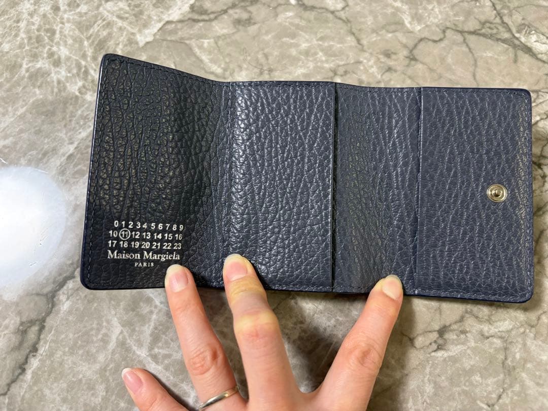Maison Margiela ネイビー 三つ折り財布