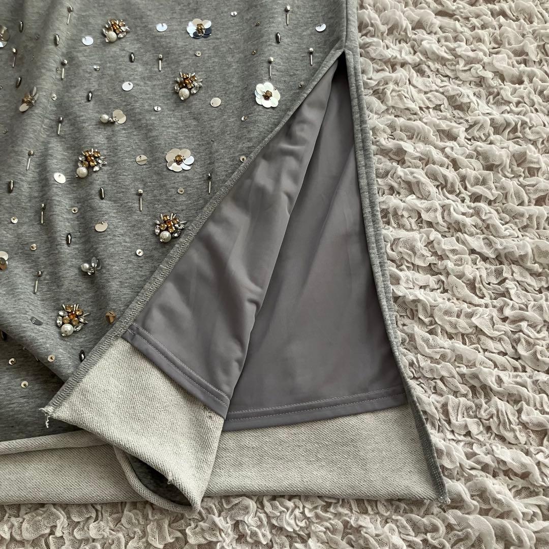 Ameri【未使用】BIJOU MOTIF SWEAT SKIRT 2025