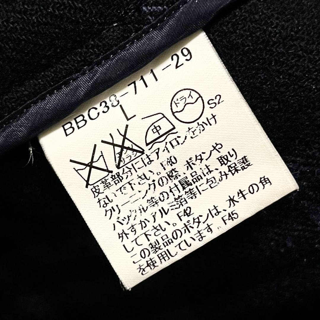 【カシミヤ混】【牛革】【L】BURBERRY LONDON ダッフルコート