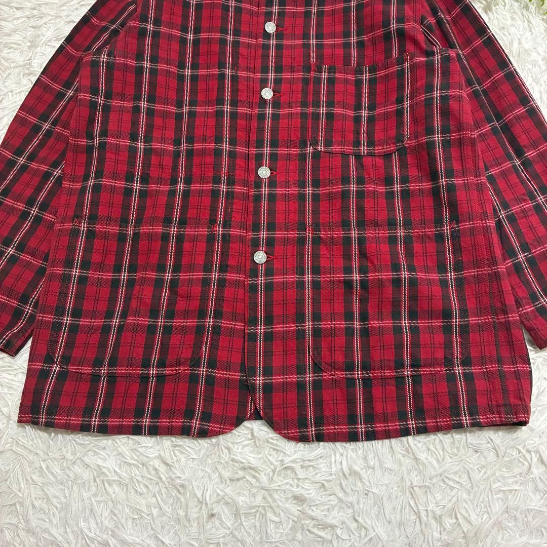 【EVISU】エヴィス カバーオール ジャケット チェック柄 38
