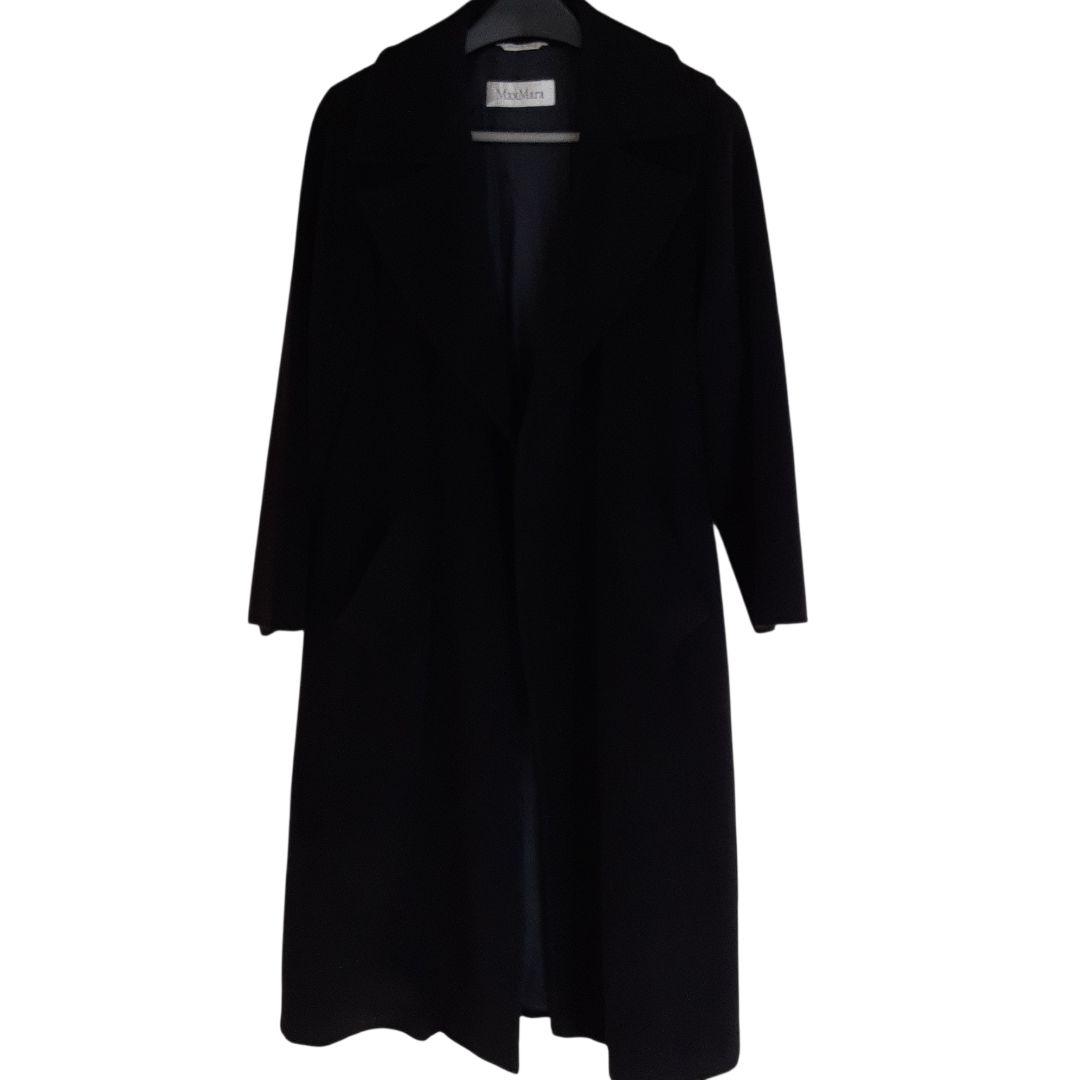 MaxMara ブラック ロングコート38