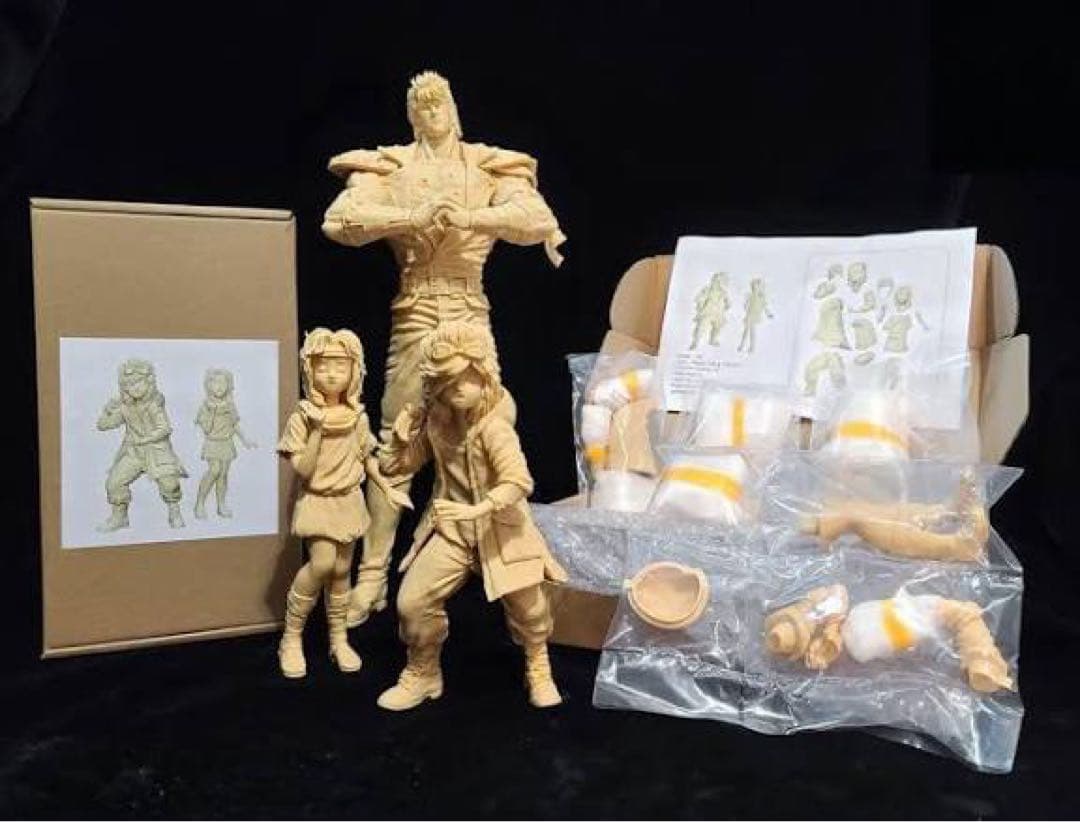 も*ち様 1/6 北斗の拳 バット＆リン ガレージキット（未組み立て未塗装）フィ