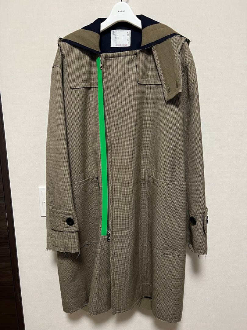 sacai★22AW Check Bonding Coat